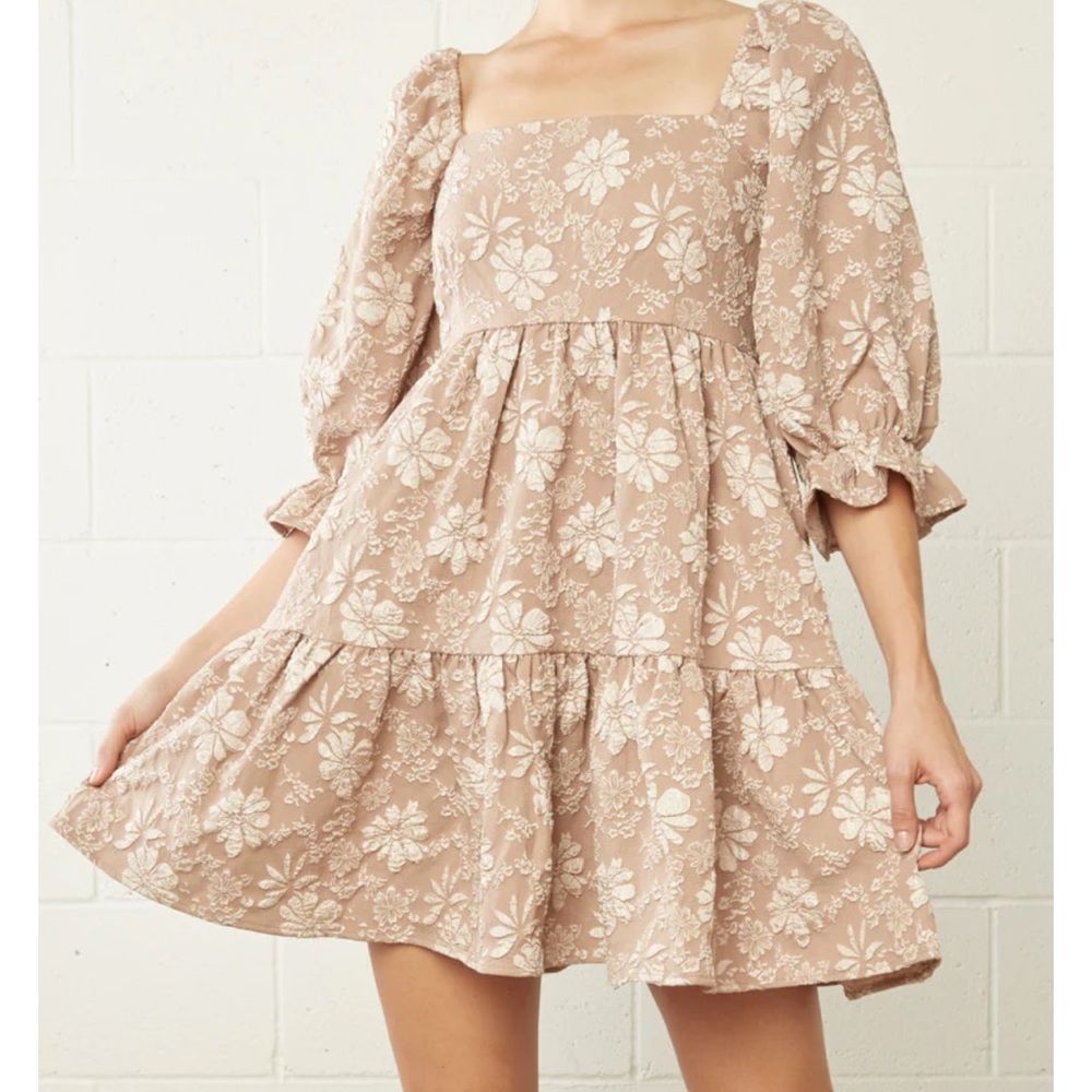 BRAND NEW Mocha Floral Dress